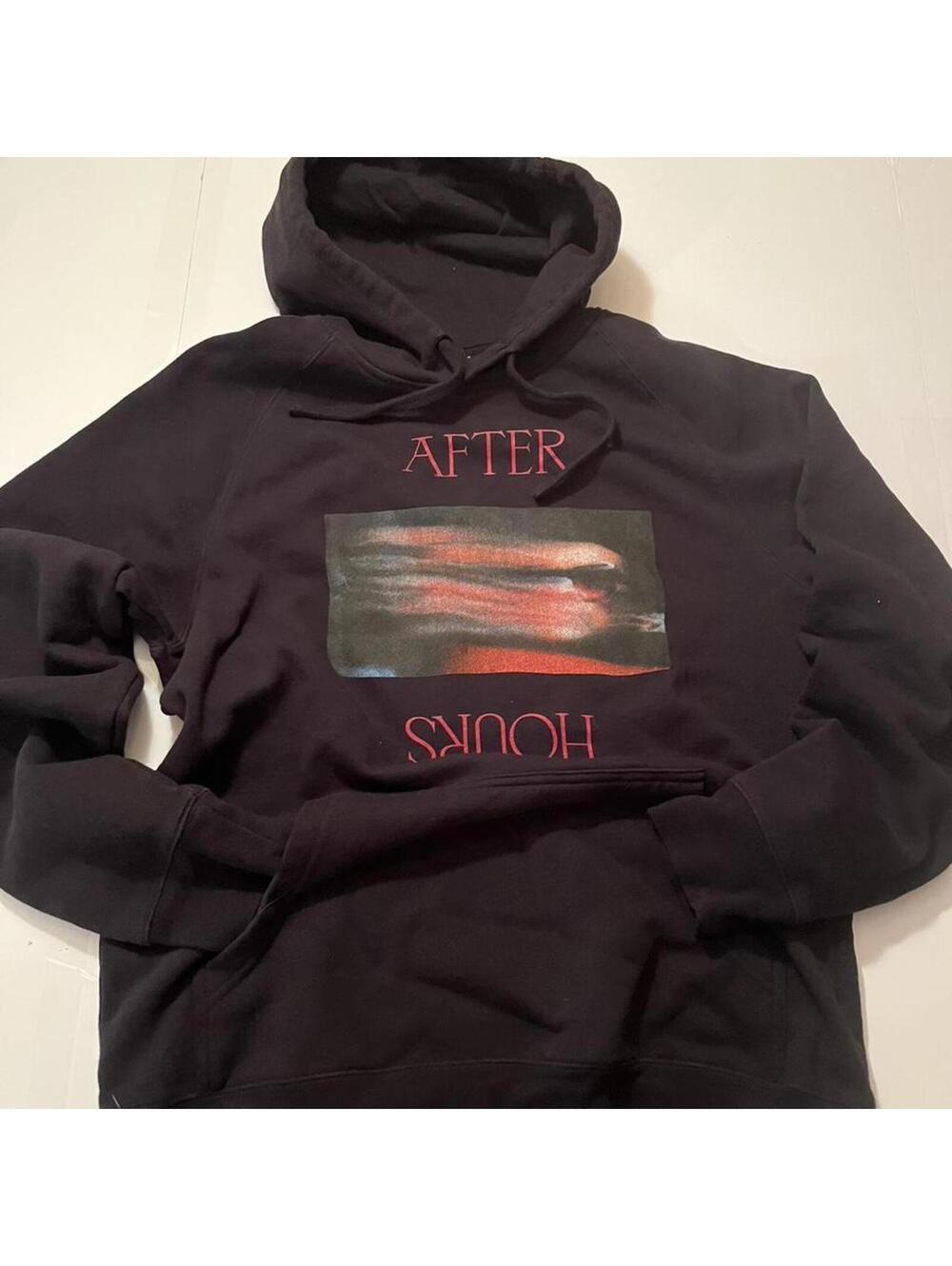 The Weeknd XO After Hours Hoodie Black Graphic Sweatshirt Size Medium
